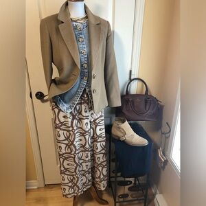 Basler Tan Blazer fitted wool and Angora